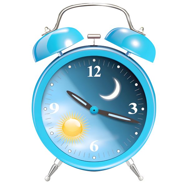 Dual-ring concept alarm clock