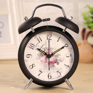 6 Vintage metal circular creative foreign trade alarm clock