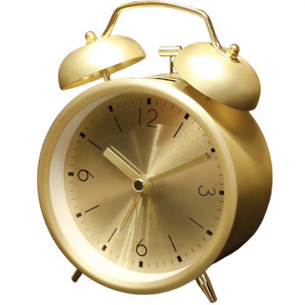 European retro aluminum clock face pointer electroplated alarm clock