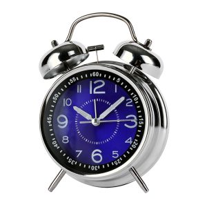 980 High end metal bell alarm clock, bedroom alarm clock